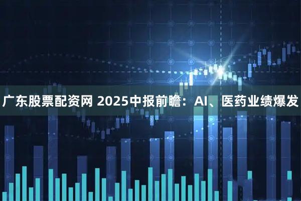 广东股票配资网 2025中报前瞻：AI、医药业绩爆发